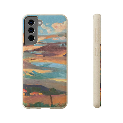 Biodegradable Phone Case with 'Fall Sky' Landscape Original Artwork by Barbara Cleary